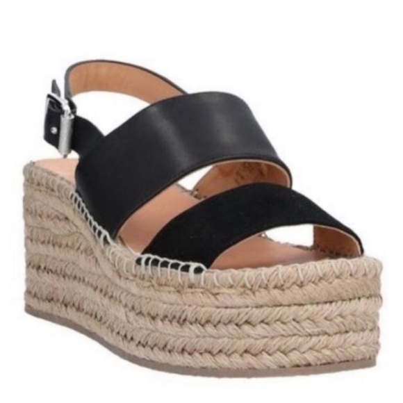 rag & bone Shoes - Rag & Bone Edie Black Espadrille Wedge Sandals Size 6.5